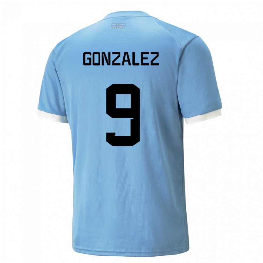 Niño Camiseta Uruguay Pamela Gonzalez #9 Azul 1ª Equipación 22-24 México