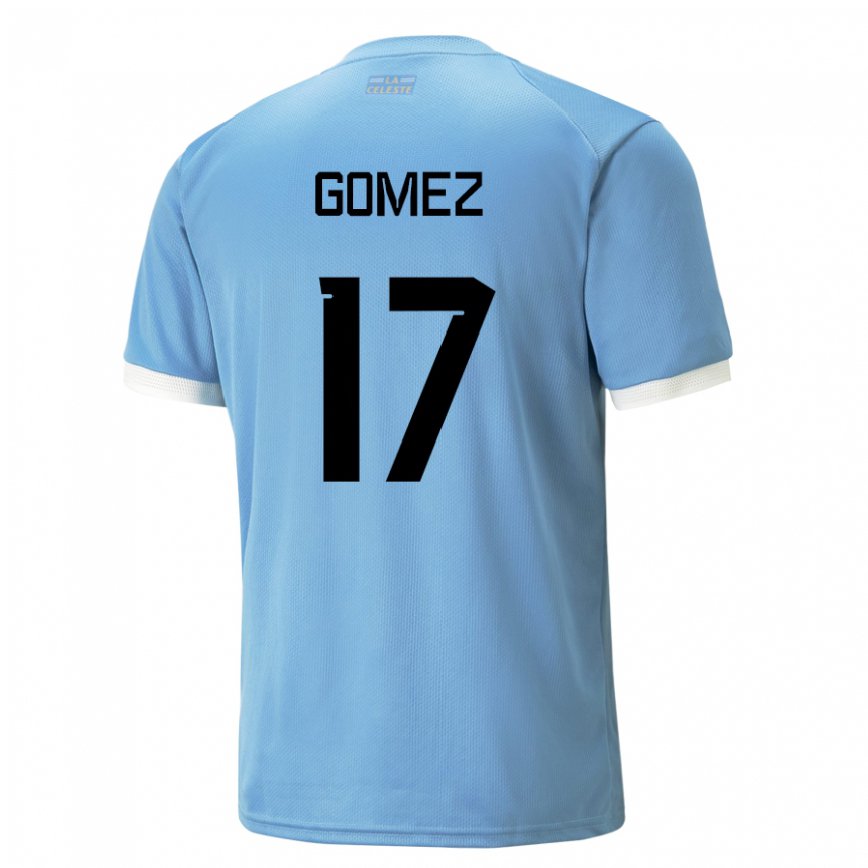 Niño Camiseta Uruguay Cecilia Gomez #17 Azul 1ª Equipación 22-24 México