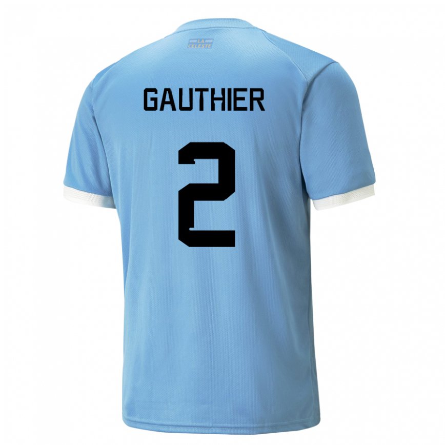 Niño Camiseta Uruguay Valentin Gauthier #2 Azul 1ª Equipación 22-24 México