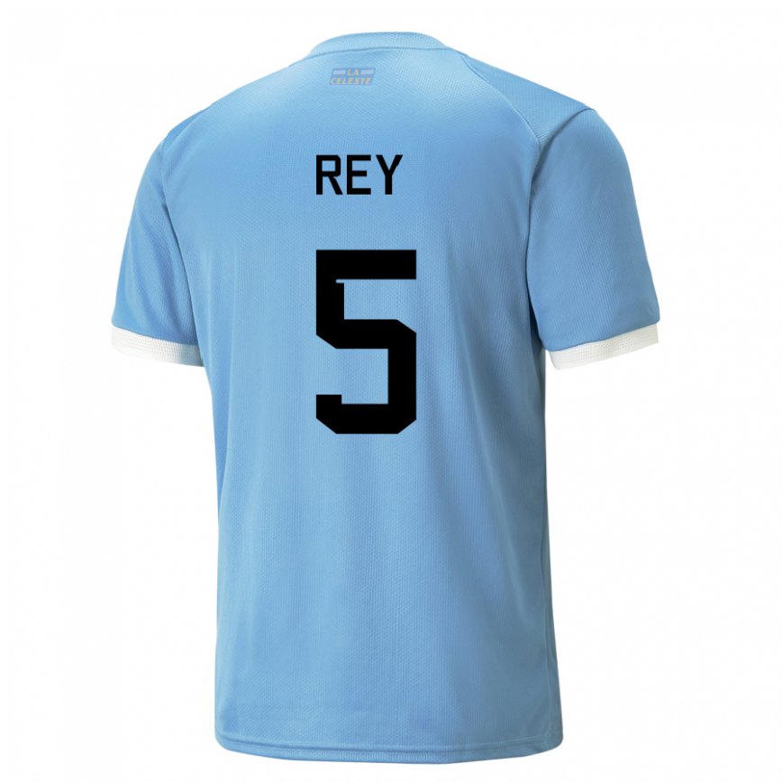 Niño Camiseta Uruguay Rodrigo Rey #5 Azul 1ª Equipación 22-24 México