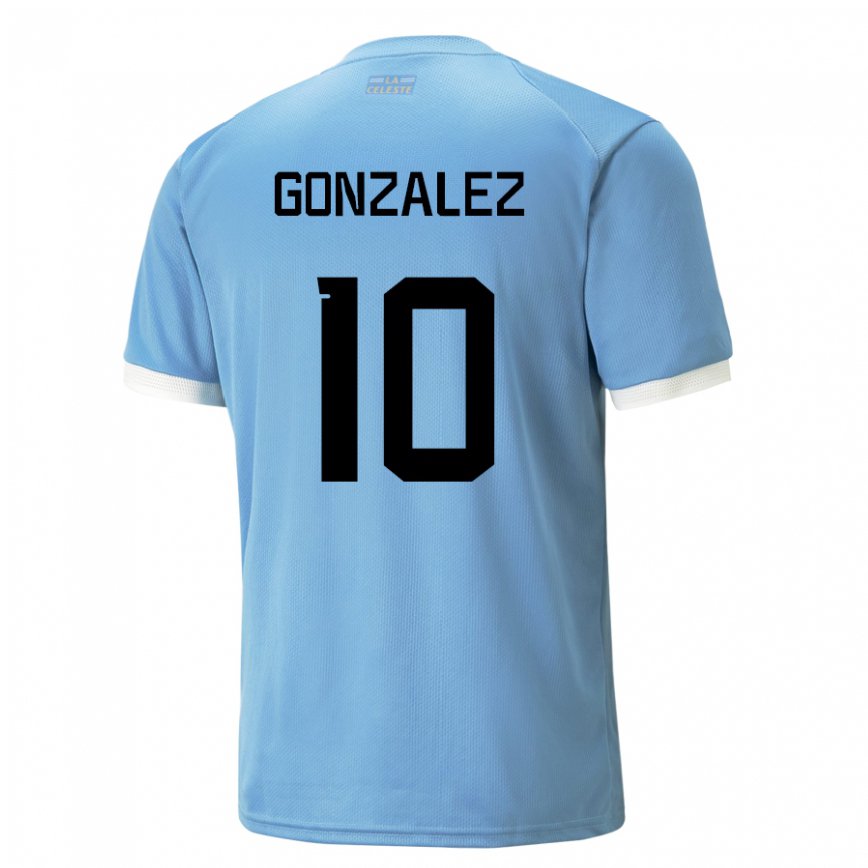 Niño Camiseta Uruguay Franco Gonzalez #10 Azul 1ª Equipación 22-24 México