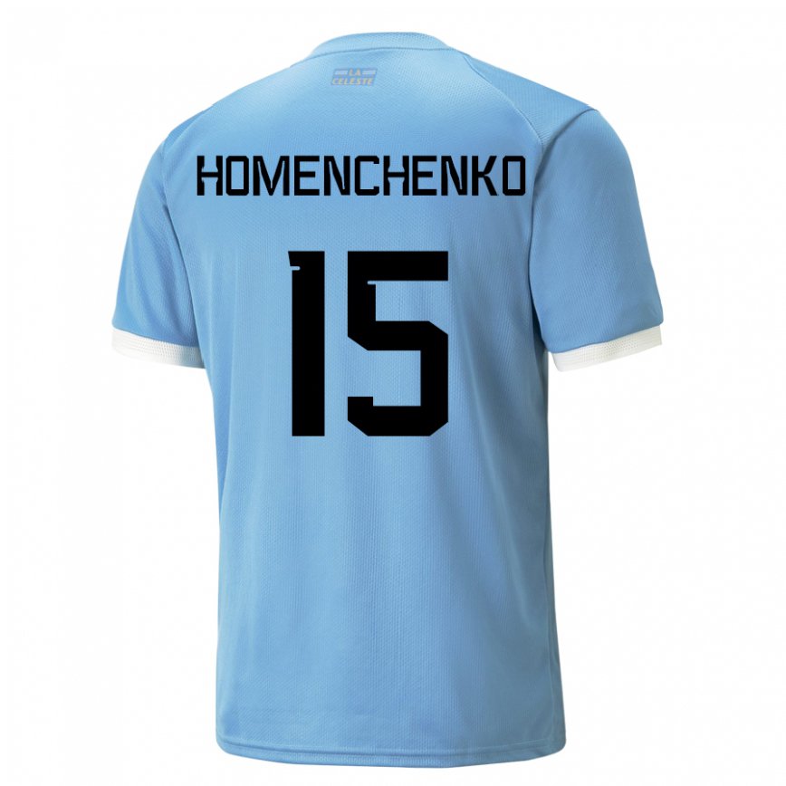 Niño Camiseta Uruguay Santiago Homenchenko #15 Azul 1ª Equipación 22-24 México