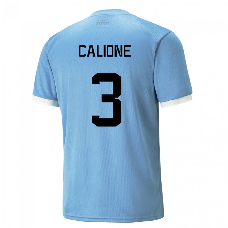 Niño Camiseta Uruguay Paolo Calione #3 Azul 1ª Equipación 22-24 México