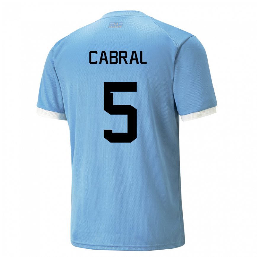 Niño Camiseta Uruguay Maximo Cabral #5 Azul 1ª Equipación 22-24 México