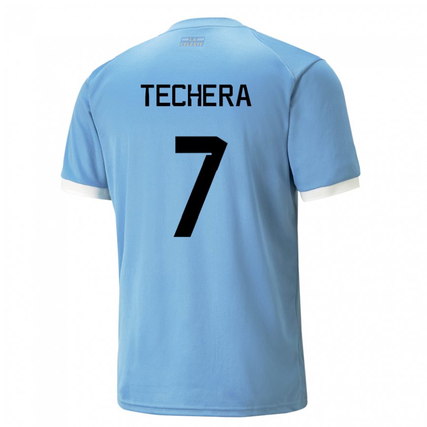 Niño Camiseta Uruguay Facundo Techera #7 Azul 1ª Equipación 22-24 México