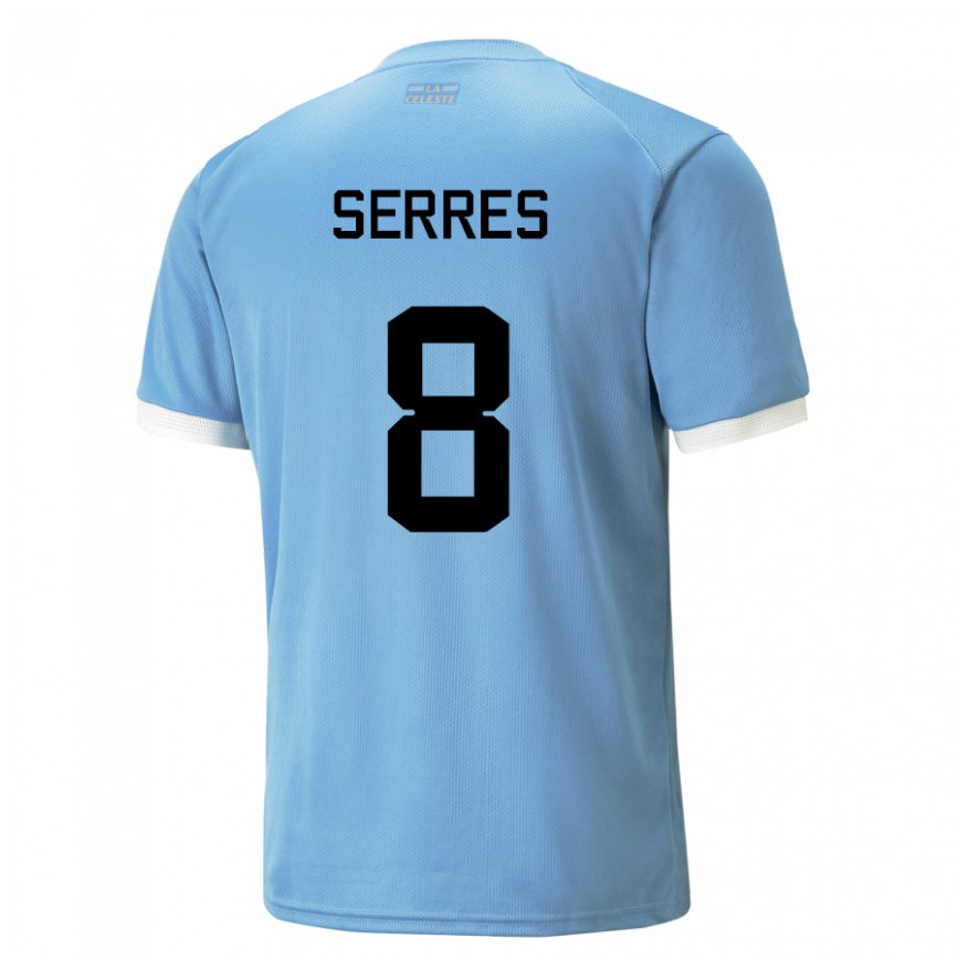 Niño Camiseta Uruguay Felipe Serres #8 Azul 1ª Equipación 22-24 México