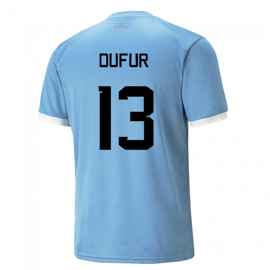 Niño Camiseta Uruguay Lautaro Dufur #13 Azul 1ª Equipación 22-24 México