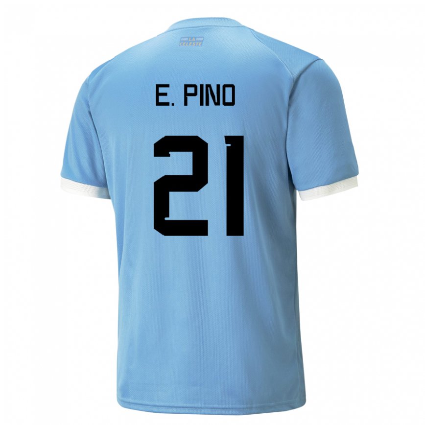 Niño Camiseta Uruguay Emiliano Del Pino #21 Azul 1ª Equipación 22-24 México