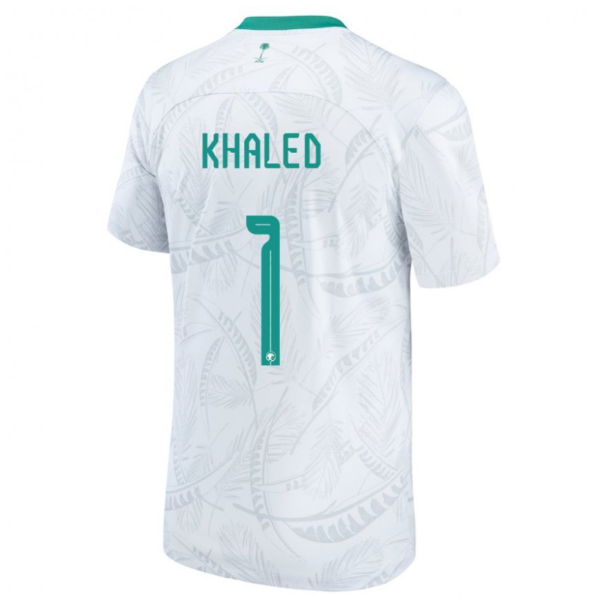 Niño Camiseta Arabia Saudita Sarah Khaled #1 Blanco 1ª Equipación 22-24 México