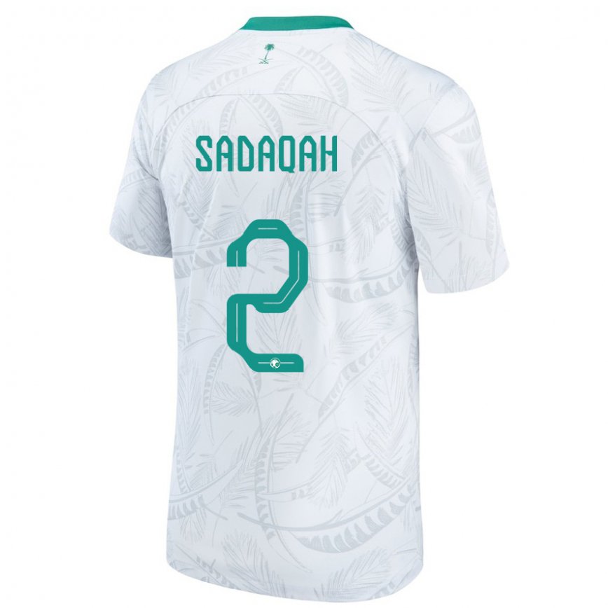 Niño Camiseta Arabia Saudita Bayan Sadaqah #2 Blanco 1ª Equipación 22-24 México