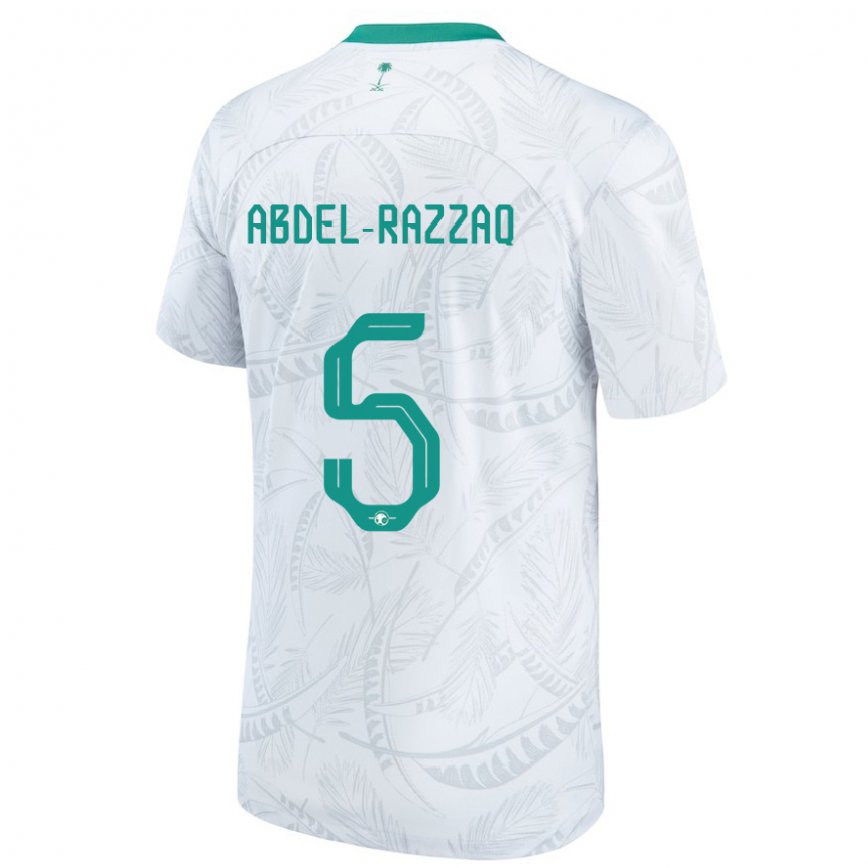 Niño Camiseta Arabia Saudita Lana Abdel Razzaq #5 Blanco 1ª Equipación 22-24 México