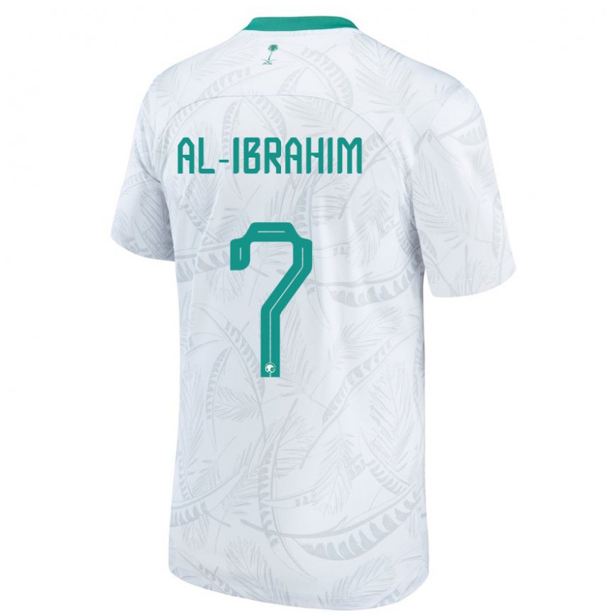 Niño Camiseta Arabia Saudita Noura Al Ibrahim #7 Blanco 1ª Equipación 22-24 México