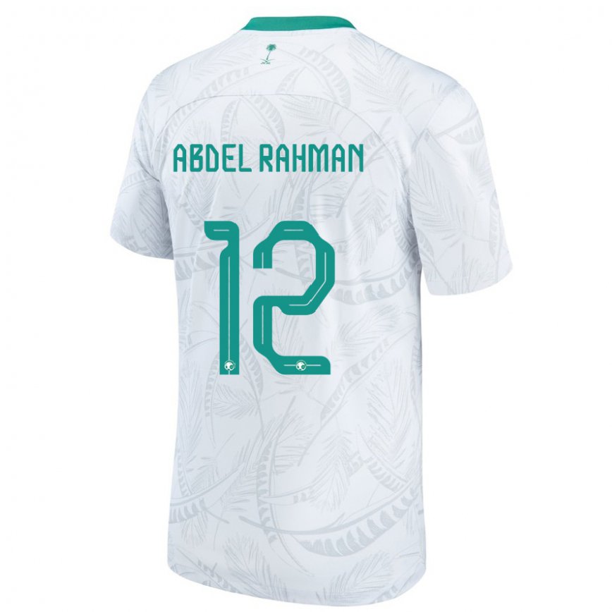 Niño Camiseta Arabia Saudita Mona Abdel Rahman #12 Blanco 1ª Equipación 22-24 México