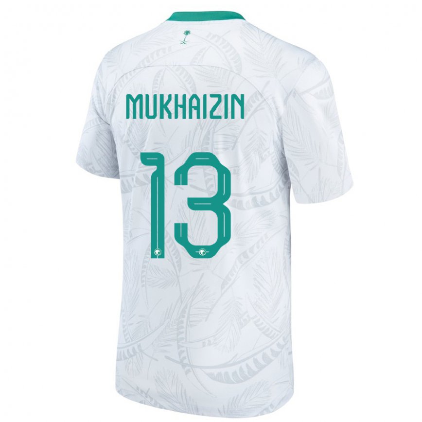 Niño Camiseta Arabia Saudita Raghad Mukhaizin #13 Blanco 1ª Equipación 22-24 México