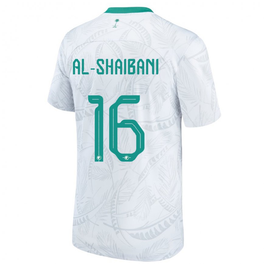 Niño Camiseta Arabia Saudita Asrar Al Shaibani #16 Blanco 1ª Equipación 22-24 México