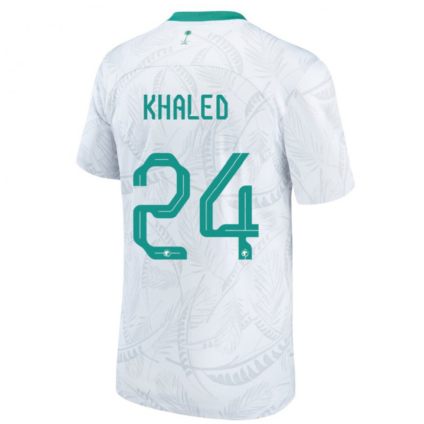 Niño Camiseta Arabia Saudita Atheer Khaled #24 Blanco 1ª Equipación 22-24 México