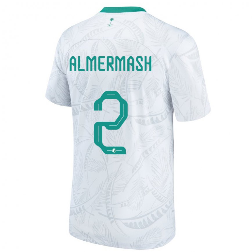 Niño Camiseta Arabia Saudita Oama Almermash #2 Blanco 1ª Equipación 22-24 México