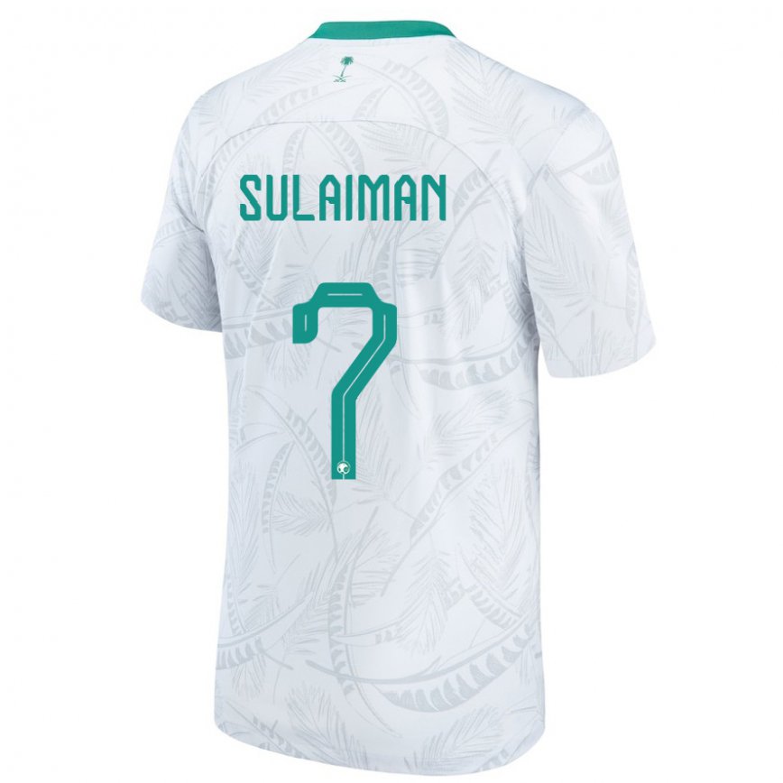 Niño Camiseta Arabia Saudita Mohammed Sulaiman #7 Blanco 1ª Equipación 22-24 México