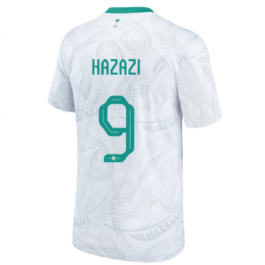 Niño Camiseta Arabia Saudita Sulaiman Hazazi #9 Blanco 1ª Equipación 22-24 México