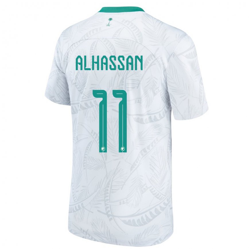 Niño Camiseta Arabia Saudita Abbas Alhassan #11 Blanco 1ª Equipación 22-24 México