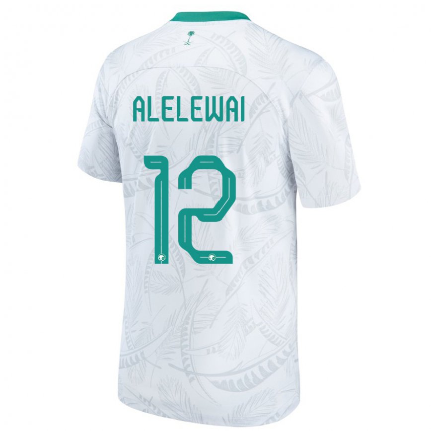 Niño Camiseta Arabia Saudita Abdulaziz Alelewai #12 Blanco 1ª Equipación 22-24 México