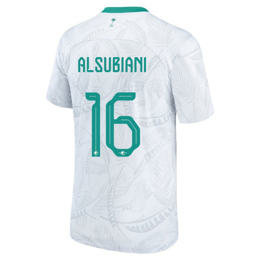 Niño Camiseta Arabia Saudita Faisal Alsubiani #16 Blanco 1ª Equipación 22-24 México