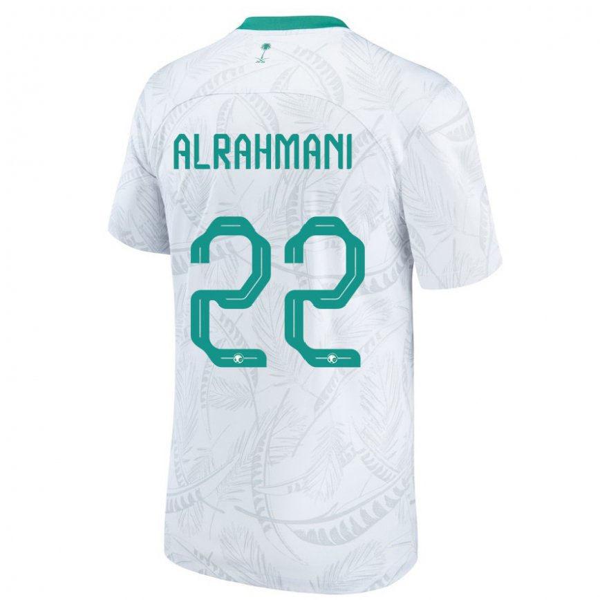 Niño Camiseta Arabia Saudita Saleh Alrahmani #22 Blanco 1ª Equipación 22-24 México