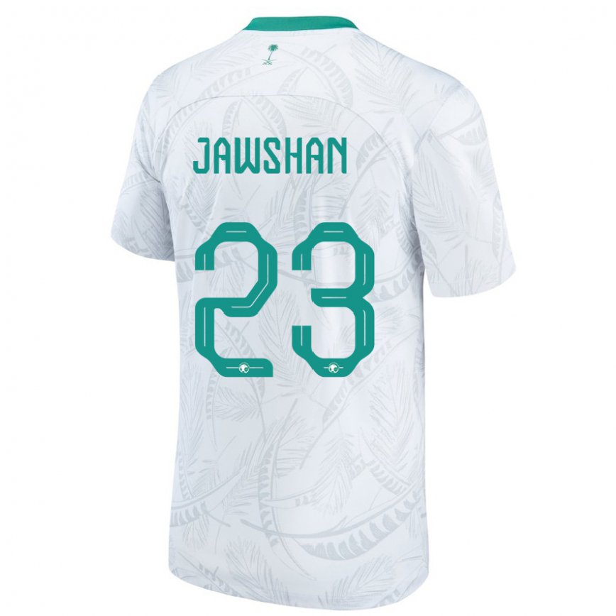 Niño Camiseta Arabia Saudita Yazeed Jawshan #23 Blanco 1ª Equipación 22-24 México