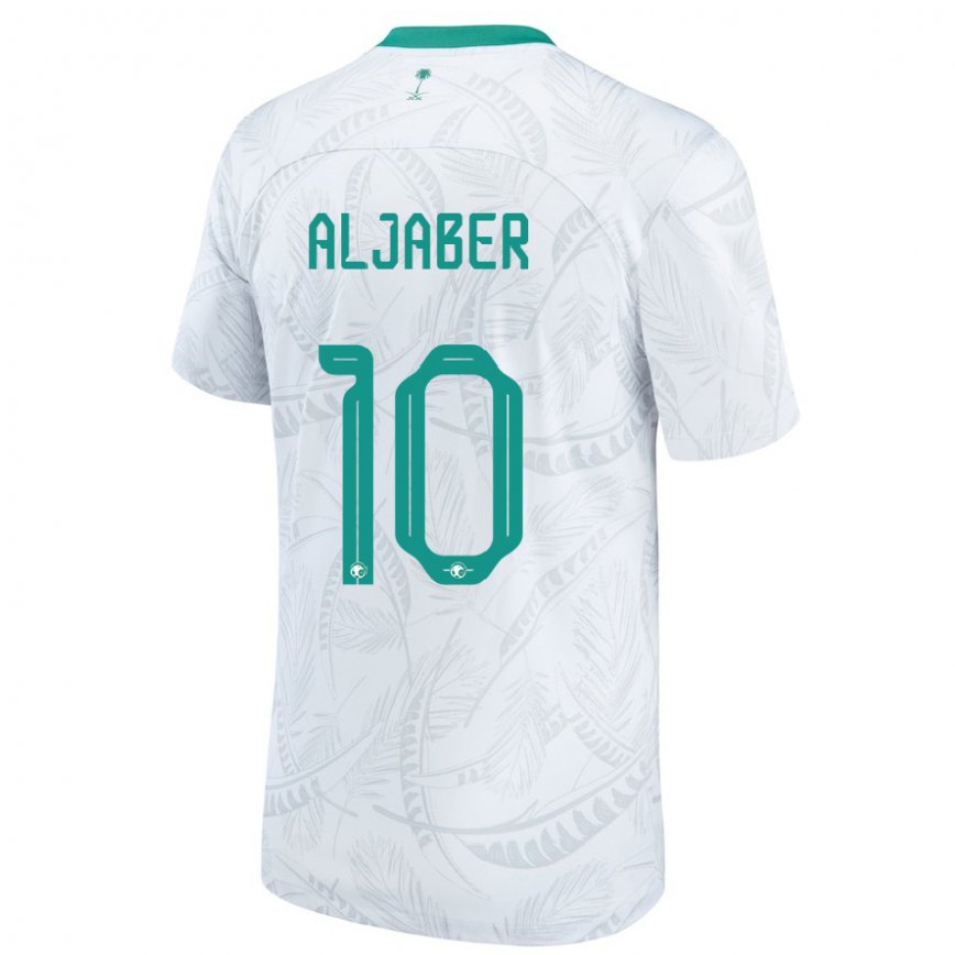 Niño Camiseta Arabia Saudita Yassen Aljaber #10 Blanco 1ª Equipación 22-24 México