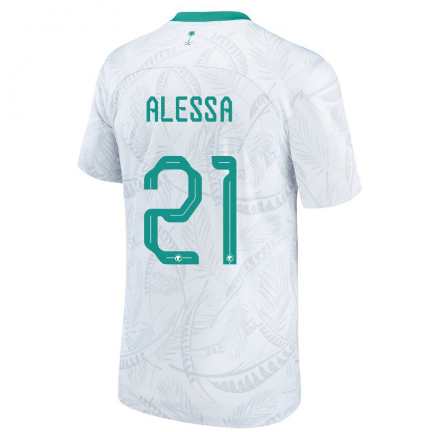 Niño Camiseta Arabia Saudita Mohammed Alessa #21 Blanco 1ª Equipación 22-24 México