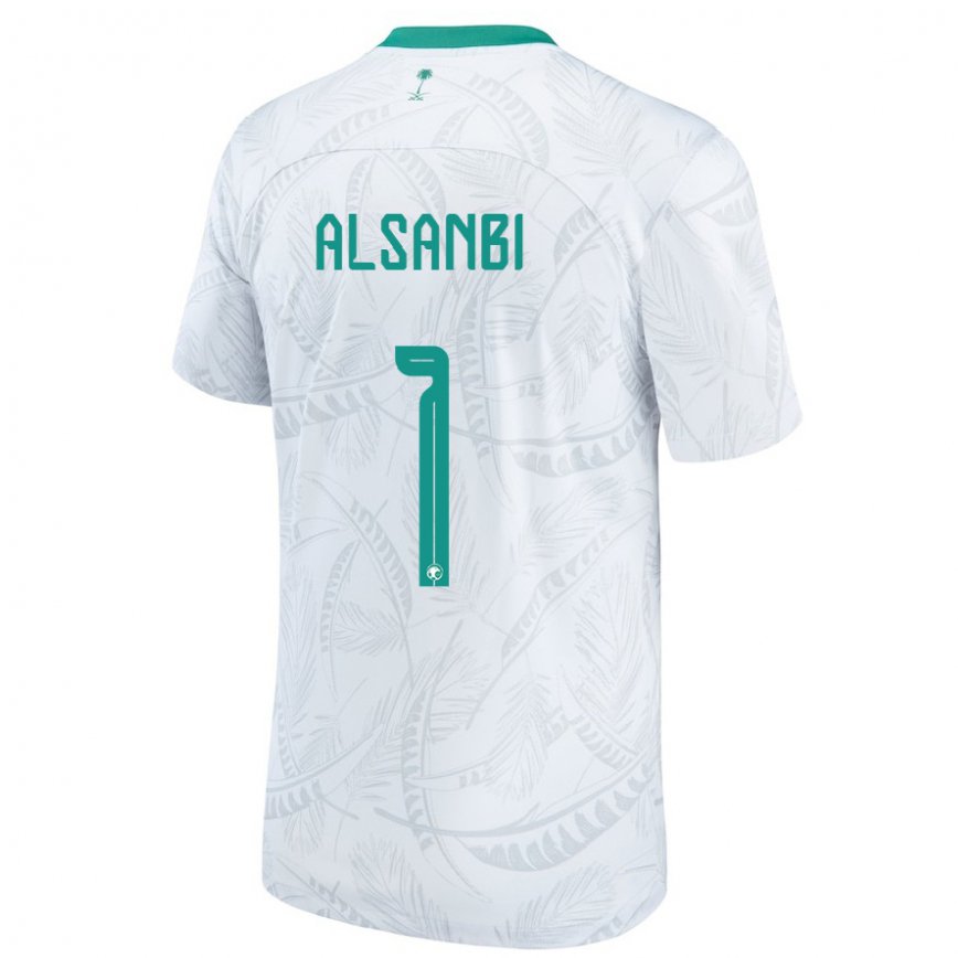 Niño Camiseta Arabia Saudita Abdulrahman Alsanbi #1 Blanco 1ª Equipación 22-24 México