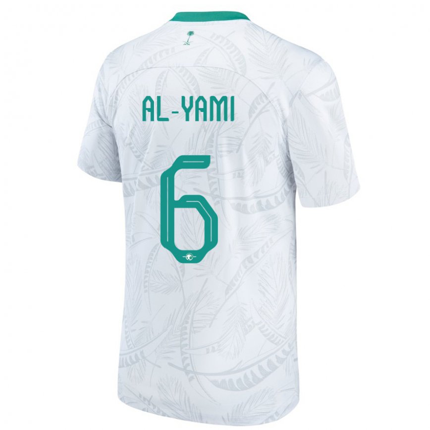 Niño Camiseta Arabia Saudita Mohammed Al Yami #6 Blanco 1ª Equipación 22-24 México