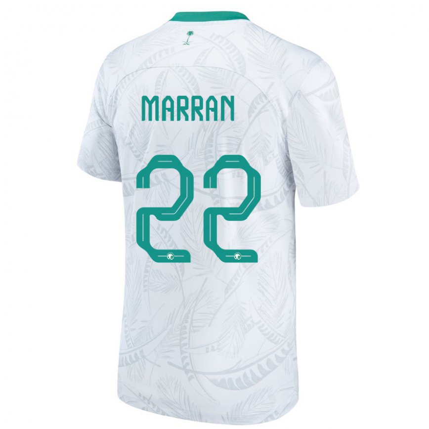 Niño Camiseta Arabia Saudita Mohammed Marran #22 Blanco 1ª Equipación 22-24 México