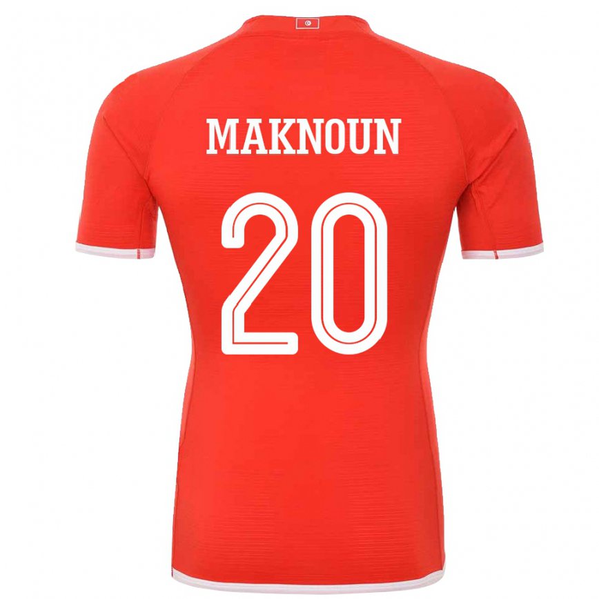 Niño Camiseta Túnez Leila Maknoun #20 Rojo 1ª Equipación 22-24 México