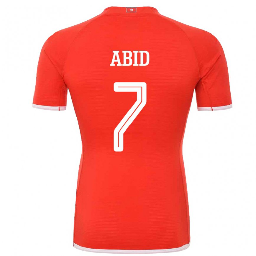 Niño Camiseta Túnez Aziz Abid #7 Rojo 1ª Equipación 22-24 México