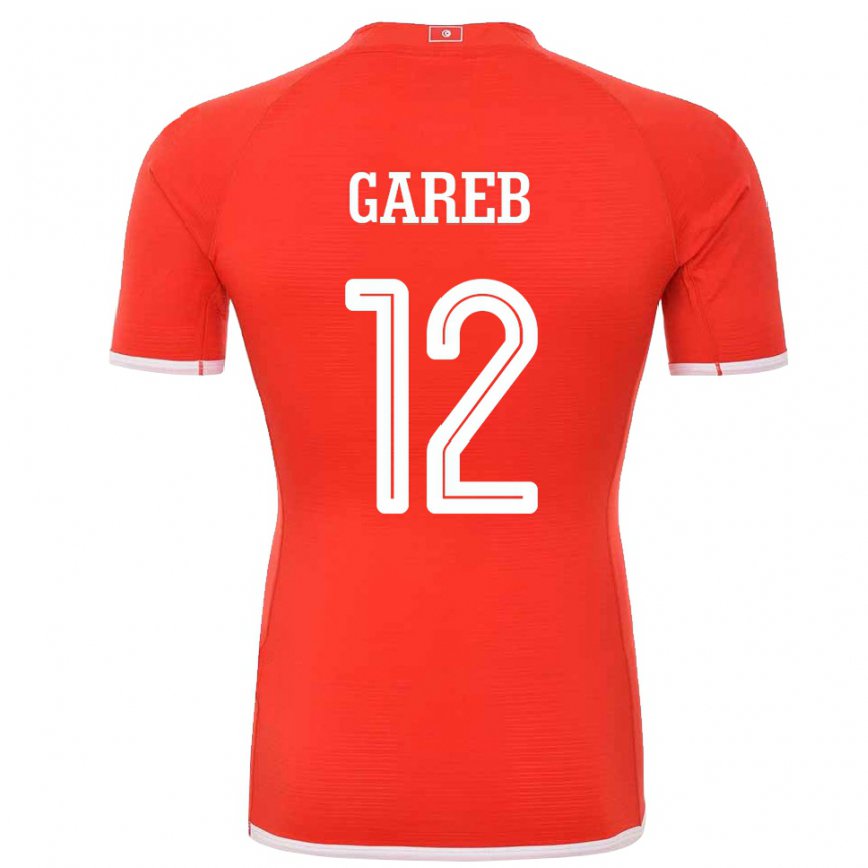 Niño Camiseta Túnez Adem Gareb #12 Rojo 1ª Equipación 22-24 México