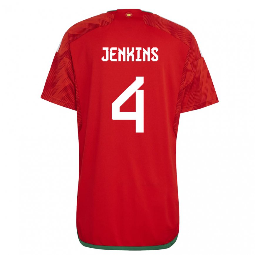 Niño Camiseta Gales Shaunna Jenkins #4 Rojo 1ª Equipación 22-24 México