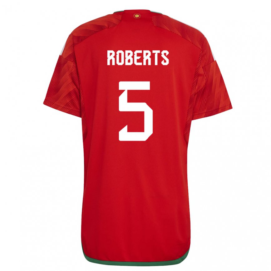 Niño Camiseta Gales Rhiannon Roberts #5 Rojo 1ª Equipación 22-24 México