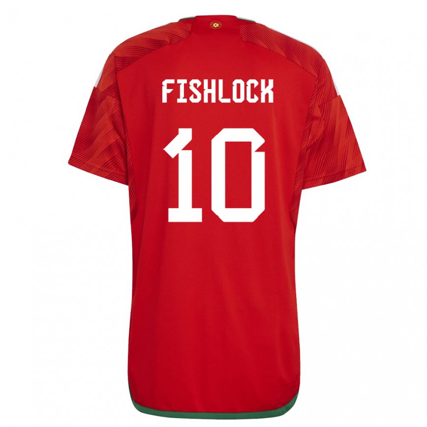 Niño Camiseta Gales Jessica Fishlock #10 Rojo 1ª Equipación 22-24 México