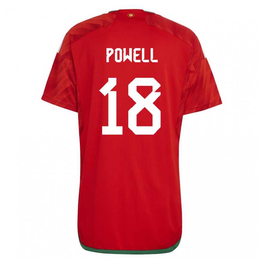 Niño Camiseta Gales Ella Powell #18 Rojo 1ª Equipación 22-24 México