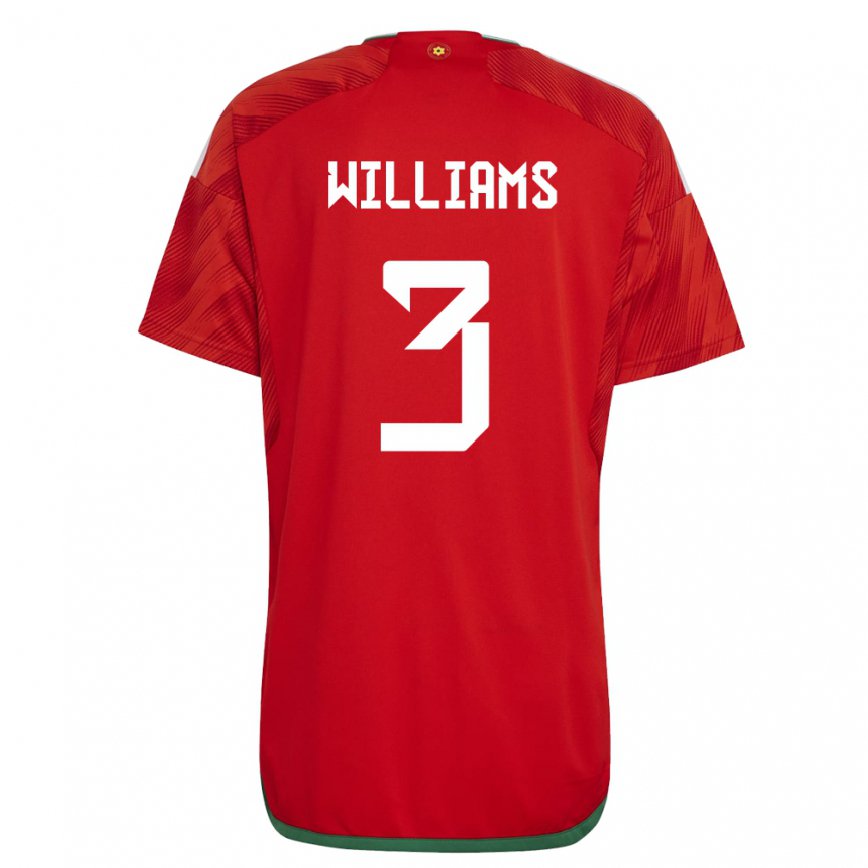 Niño Camiseta Gales Zac Williams #3 Rojo 1ª Equipación 22-24 México