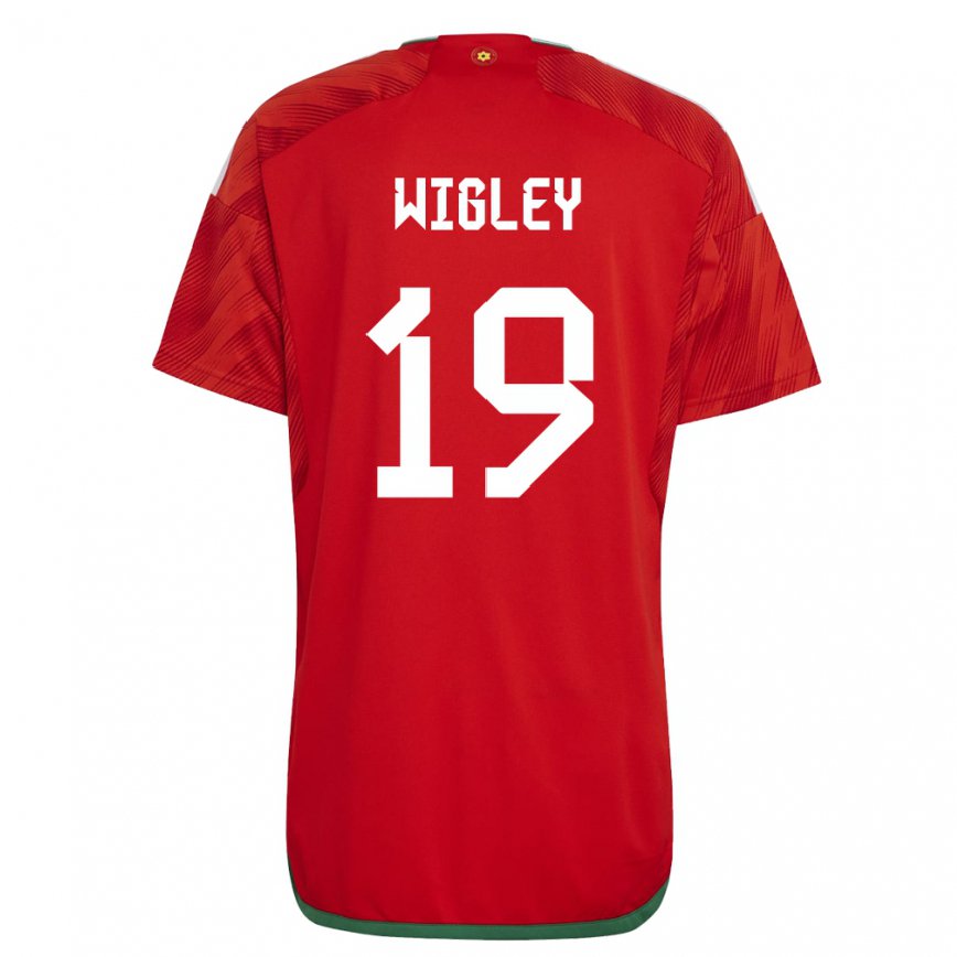 Niño Camiseta Gales Morgan Wigley #19 Rojo 1ª Equipación 22-24 México