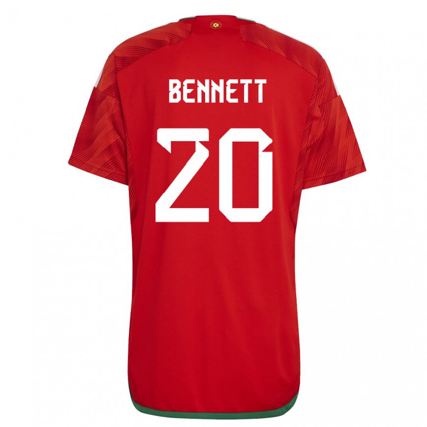 Niño Camiseta Gales Aaron Bennett #20 Rojo 1ª Equipación 22-24 México