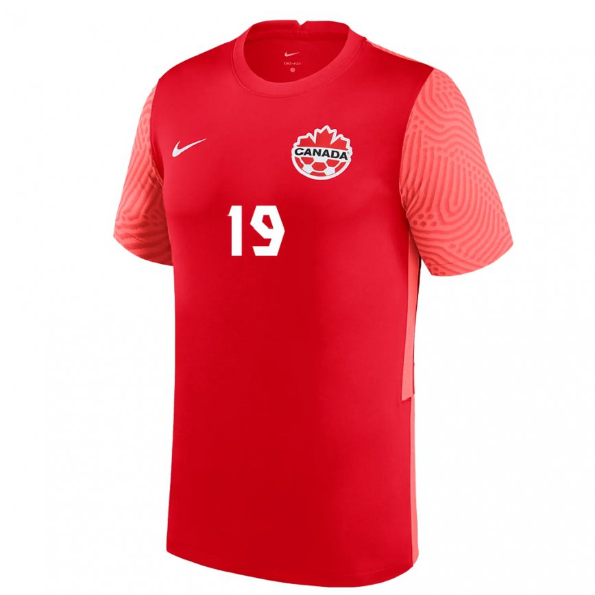 Niño Camiseta Canadá Adriana Leon #19 Rojo 1ª Equipación 22-24 México