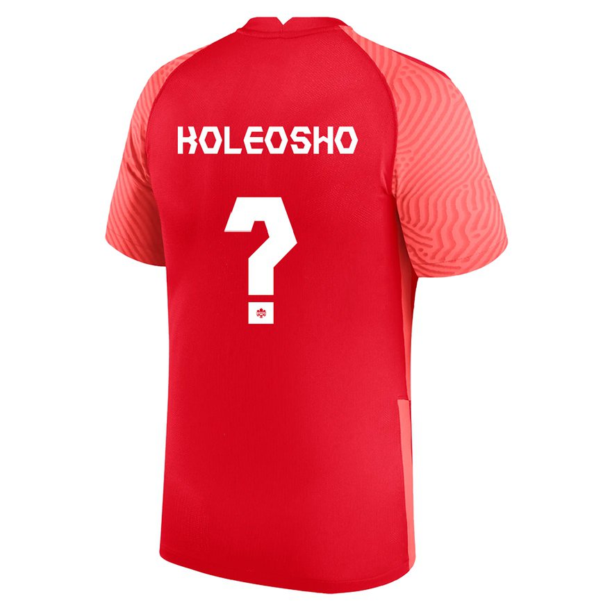 Niño Camiseta Canadá Luca Koleosho #0 Rojo 1ª Equipación 22-24 México