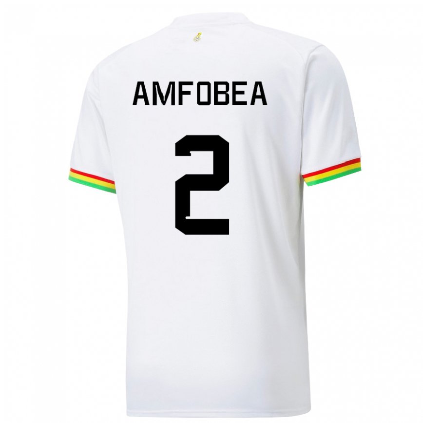 Niño Camiseta Ghana Gladys Amfobea #2 Blanco 1ª Equipación 22-24 México