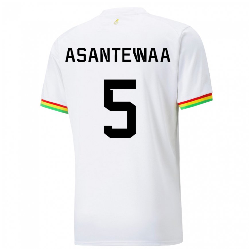 Niño Camiseta Ghana Grace Asantewaa #5 Blanco 1ª Equipación 22-24 México