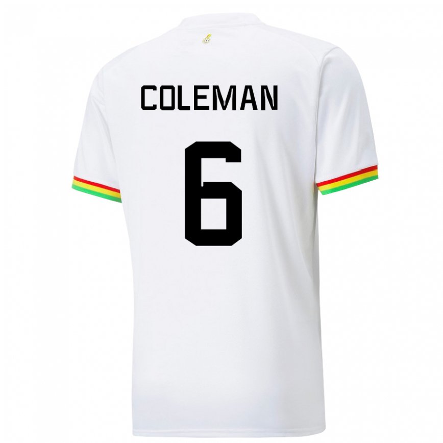 Niño Camiseta Ghana Ellen Coleman #6 Blanco 1ª Equipación 22-24 México