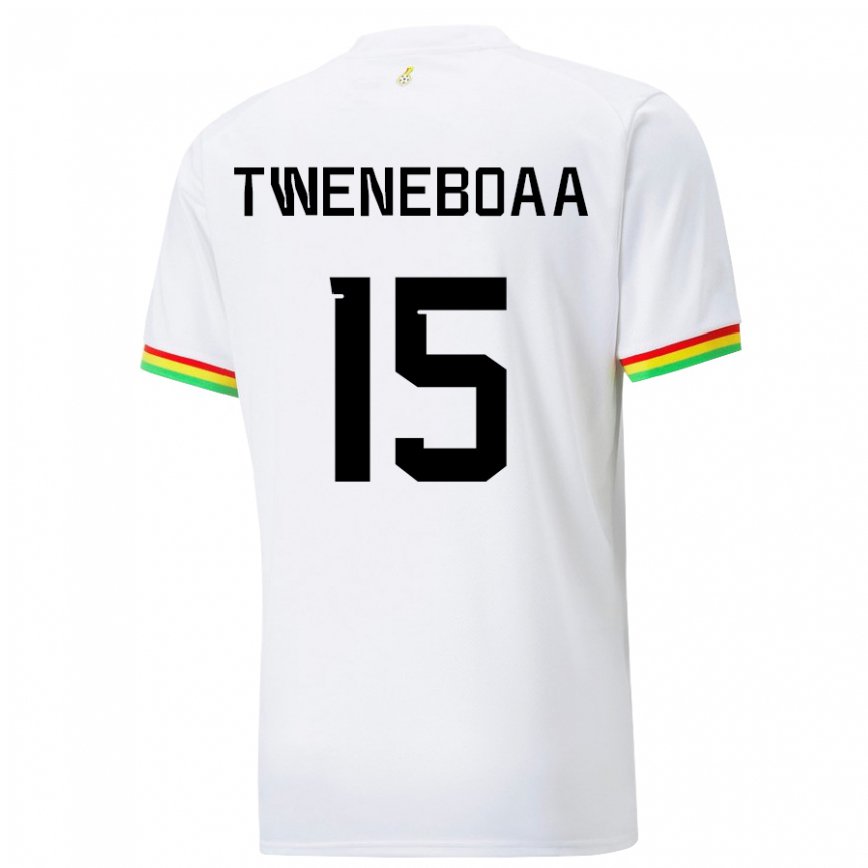 Niño Camiseta Ghana Justice Tweneboaa #15 Blanco 1ª Equipación 22-24 México