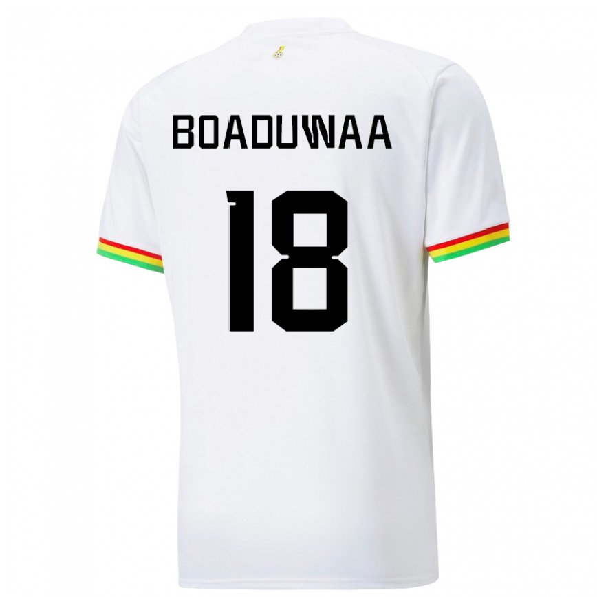 Niño Camiseta Ghana Doris Boaduwaa #18 Blanco 1ª Equipación 22-24 México